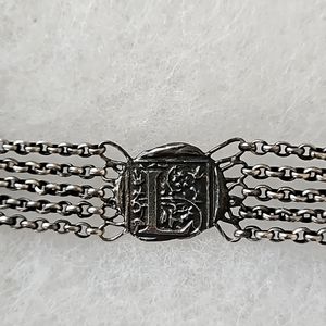 Initial "L" silver bracelet